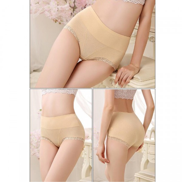 Cotton shorts Ladies high waist underwear shorts female high breathable stretch