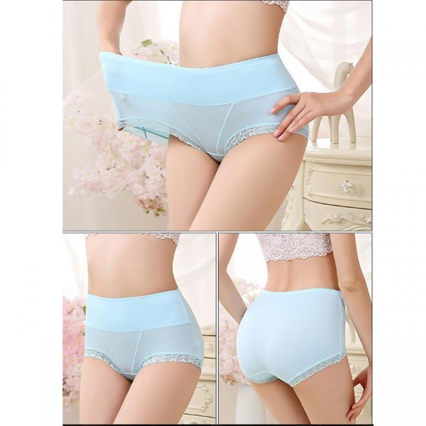 Cotton shorts Ladies high waist underwear shorts female high breathable stretch