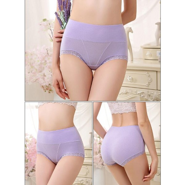 Cotton shorts Ladies high waist underwear shorts female high breathable stretch