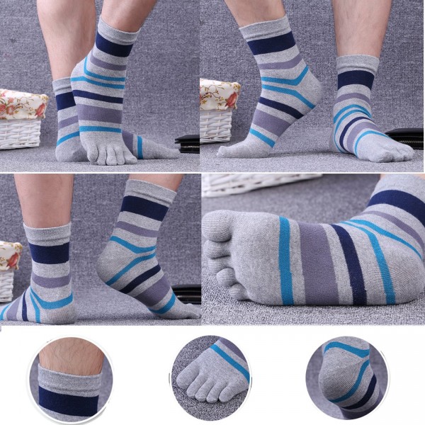 Men's 5 fingers socks socks Men's 5 fingers ankle sports socks 25 - 28 cm business socks cotton breathable outstanding antibacterial deodorant five fingers men's socks four seasons application